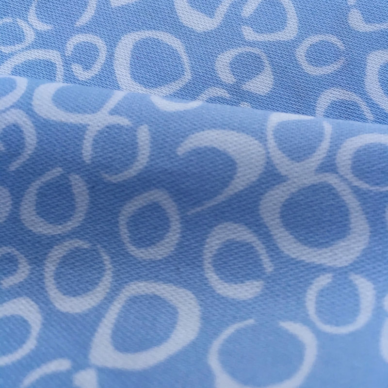 Mornind Dew blue and white organic cotton sateen